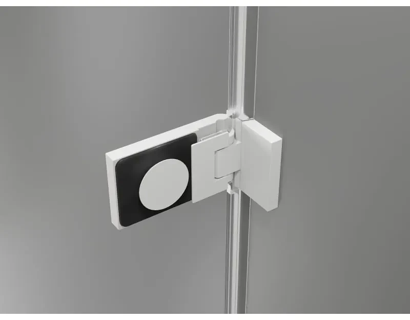 Mexen Lunar-F, sklápací sprchový kút pravý 100 x 80 cm, 8mm číre sklo, biely profil, 836-100-080-20-00-P