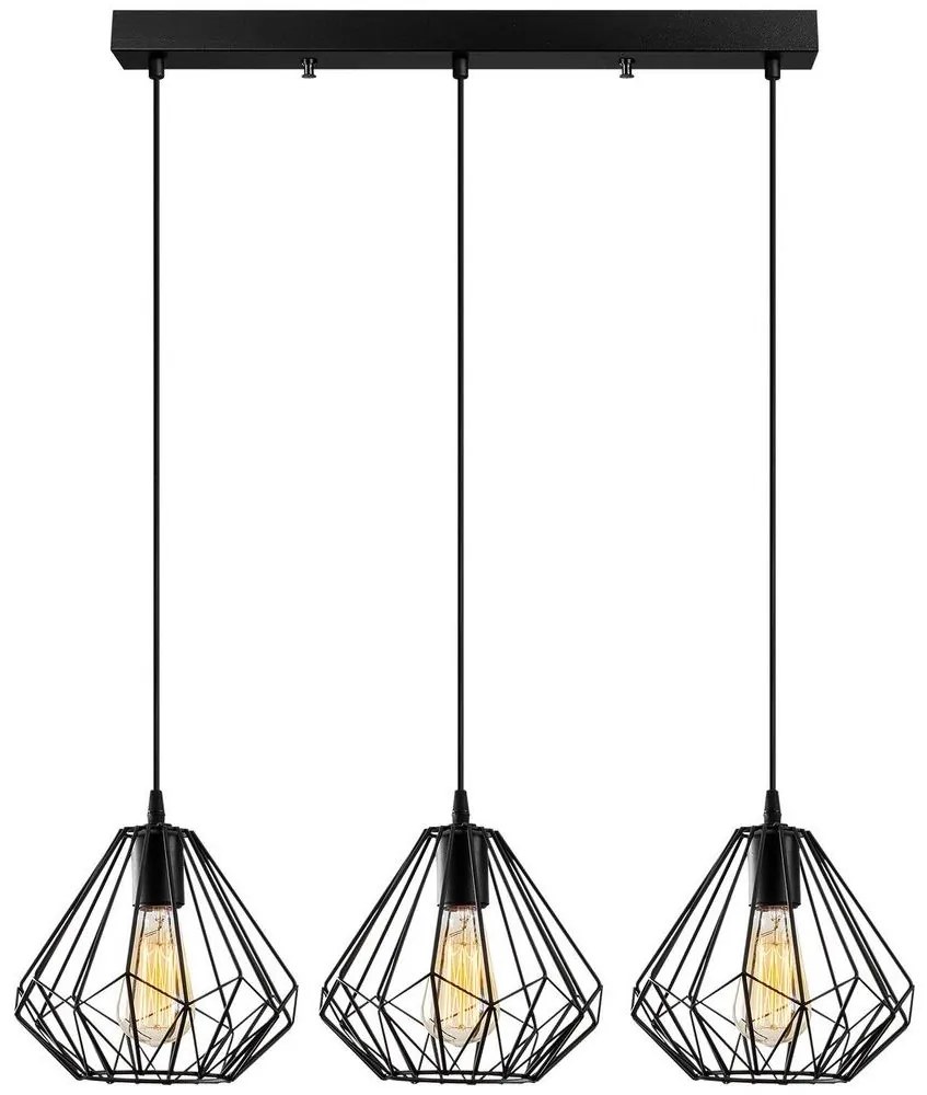 Luster na lanku DIAMOND 3xE27/100W/230V