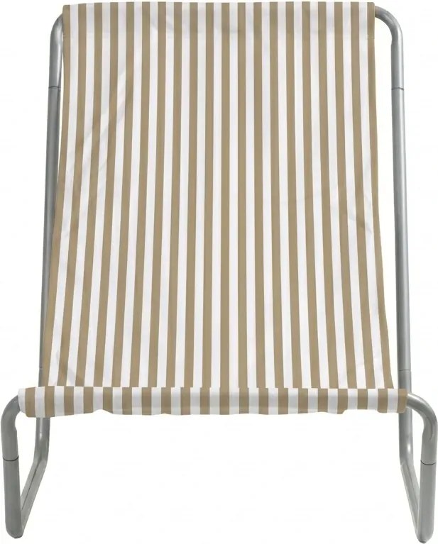 Skladacie plážové lehátko SAND STRIPES, hnedé