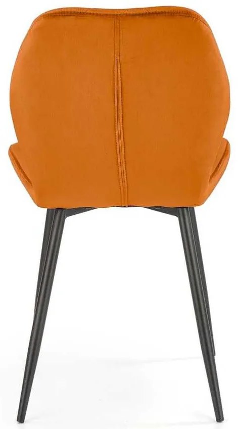 Jedálenská stolička Pelor, oranžová / čierna