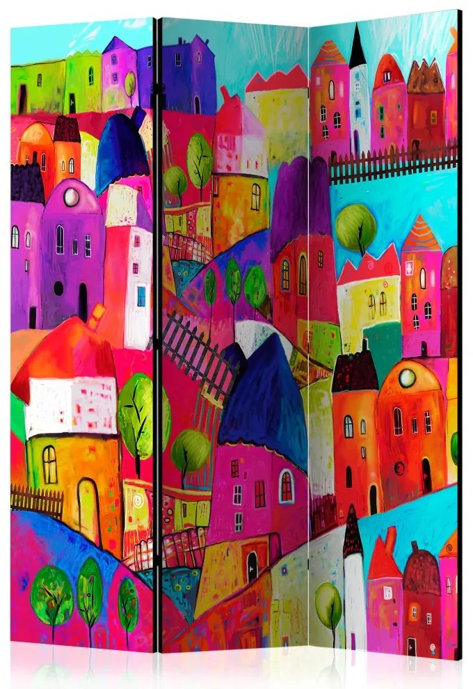 Artgeist Paraván - Rainbow-hued town [Room Dividers]