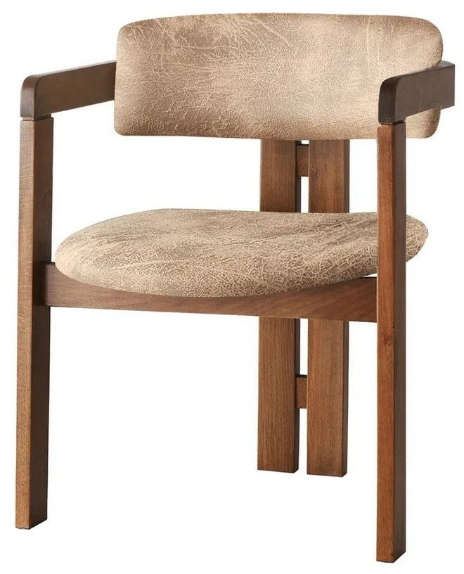 Jedálenská stolička CO Beige and Walnut