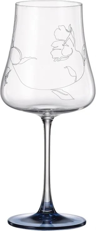 BOHEMIA IDUNA BLUE POHÁR NA VÍNO 650ML SADA 6KS
