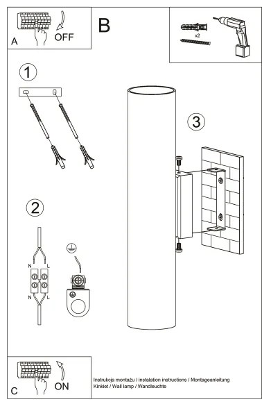 Sollux SL.1202 - Nástenné svietidlo LAGOS 2xGU10/10W/230V zlatá