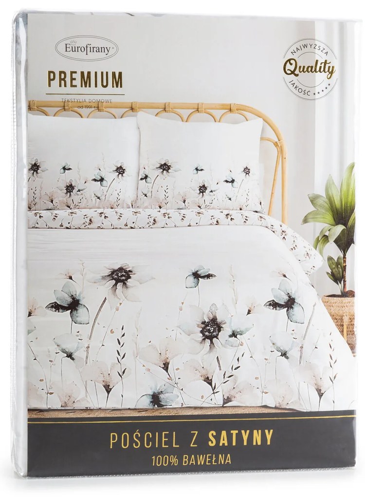 SATÉNOVÉ OBLIEČKY PREMIUM22 200X220 CM, 2 KS 70X80 CM KVETY