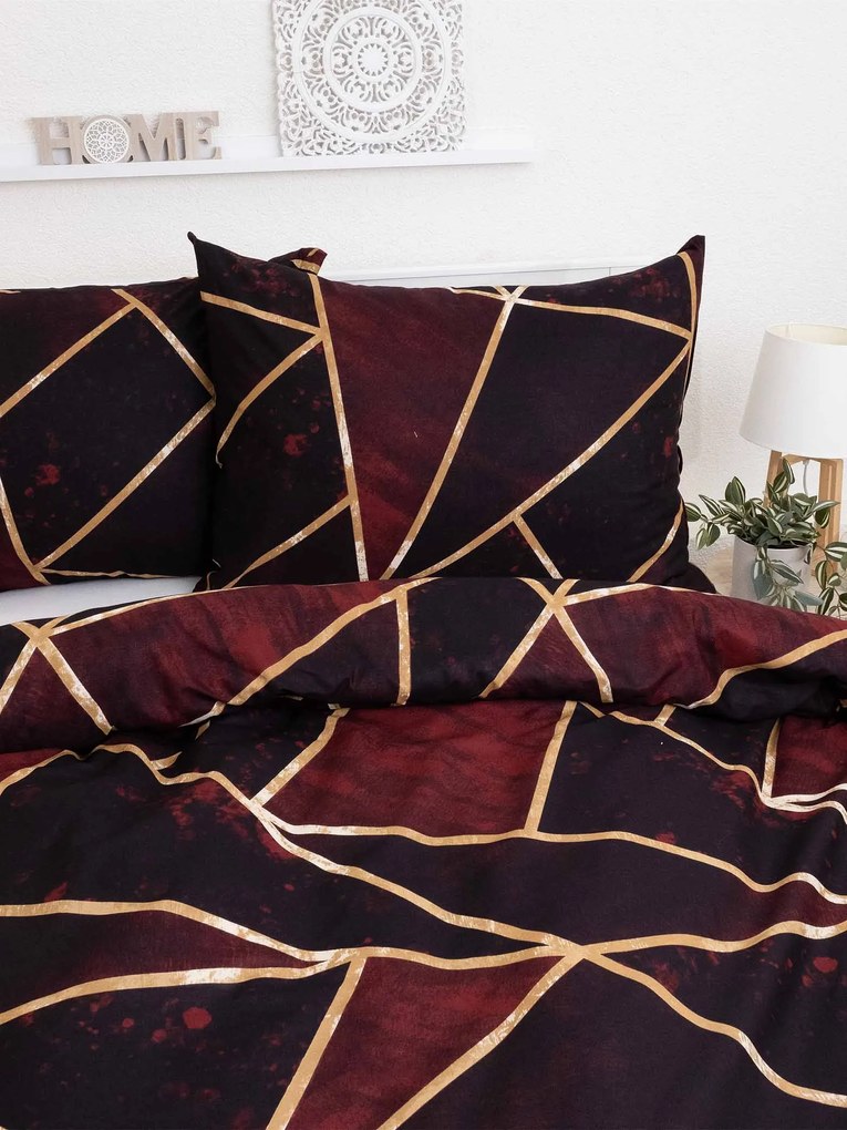 Francúzske bavlnené obliečky Renforcé – Marco vínové