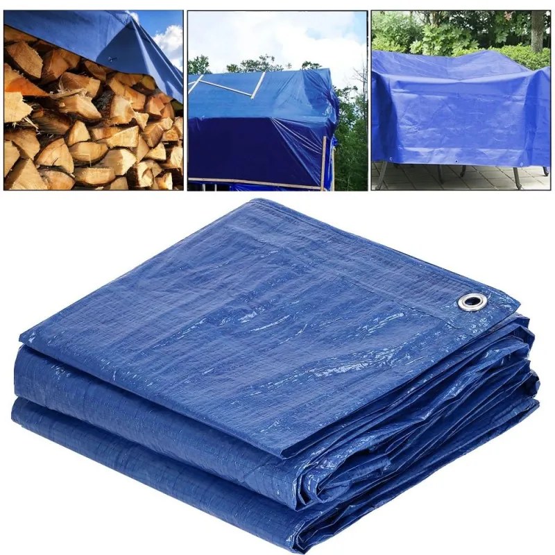 SPRINGOS Krycia plachta s okami 4x5 m, 60g PE, modrá SPRINGOS PROTECT