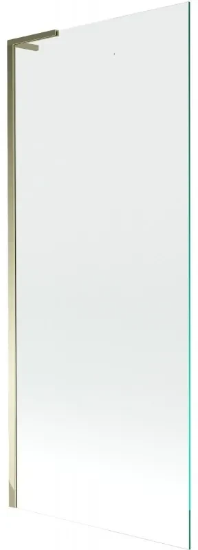 Mexen Next L, 1-krídlová vaňová zástena 80 x 150 cm, 6mm číre sklo, zlatý lesklý profil, 895-080-000-03-00-50