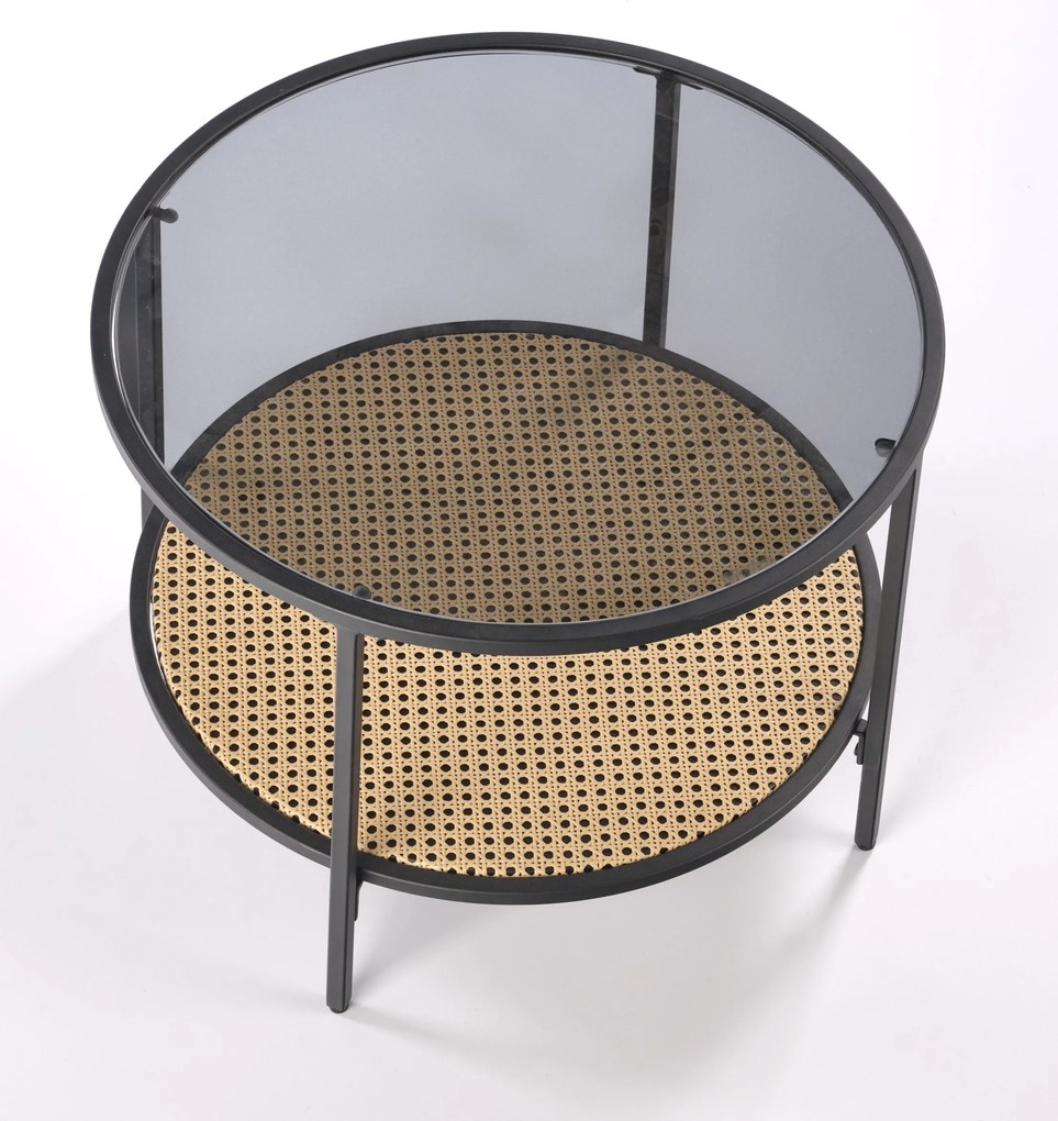 Konferenčný stolík Dakota 60 cm hnedý/číry