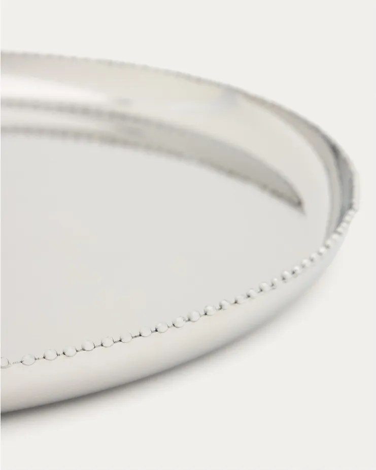 Servírovacia tácka z nehrdzavejúcej ocele ø 35,5 cm Nirela – Kave Home