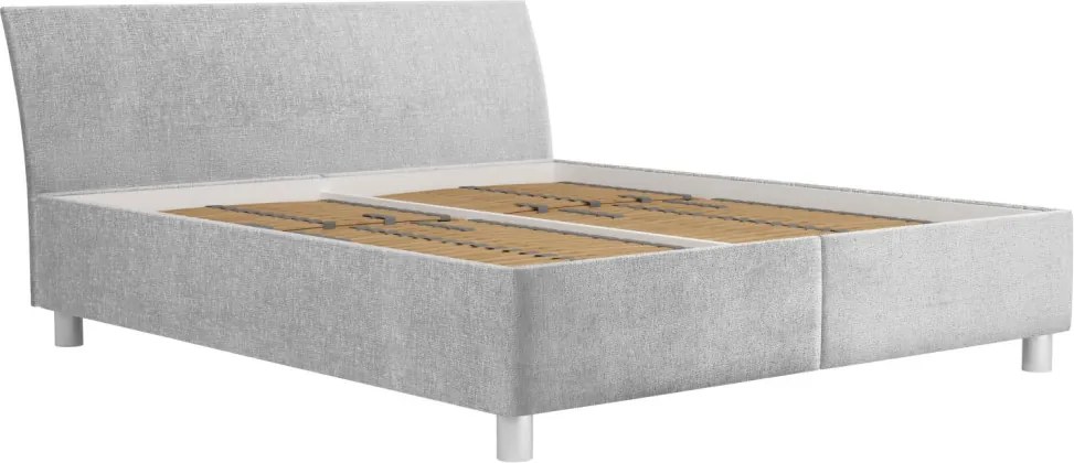 Posteľ Bali 180x200 cm, svetlosivá látka