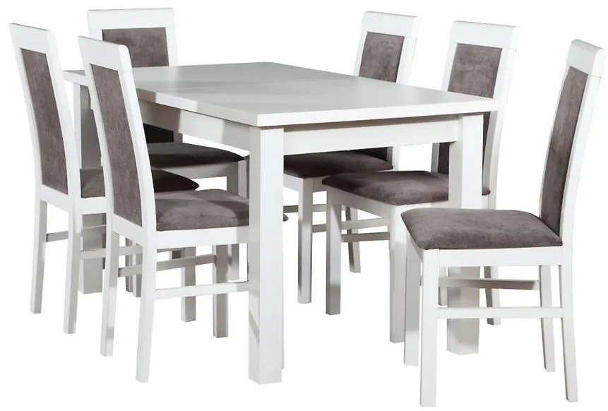 Jedálenská zostava Fauna 1+6 st28 140x80+40 +W118 biely