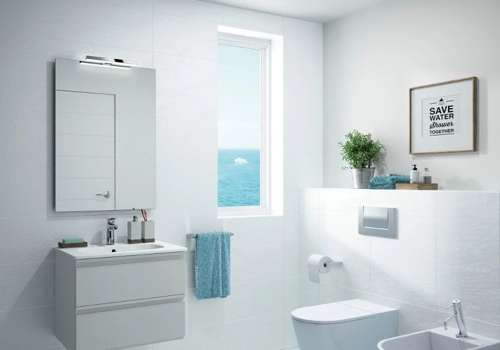Sapho Sapho, VERONICA 2 LED svietidlo, 8 W, 300x25x83 mm, IP44, chróm, E26698CI