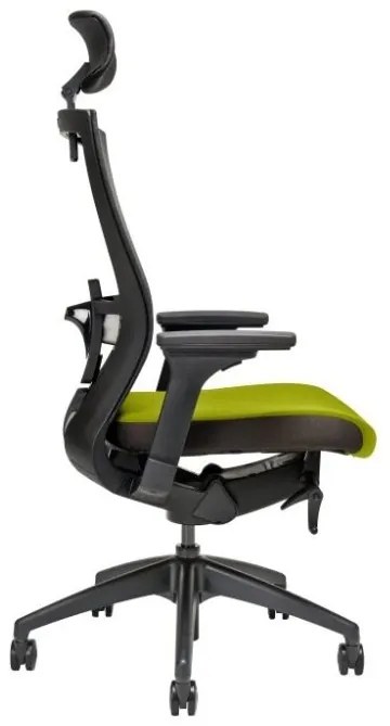 Kancelárska ergonomická stolička MERENS — látka, čierna / viac farieb Červená