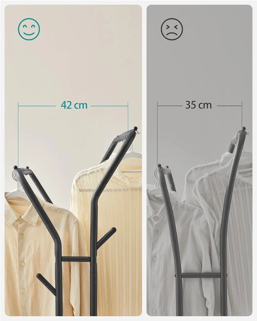 Pojazdný stojan na oblečenie Juraj čierny