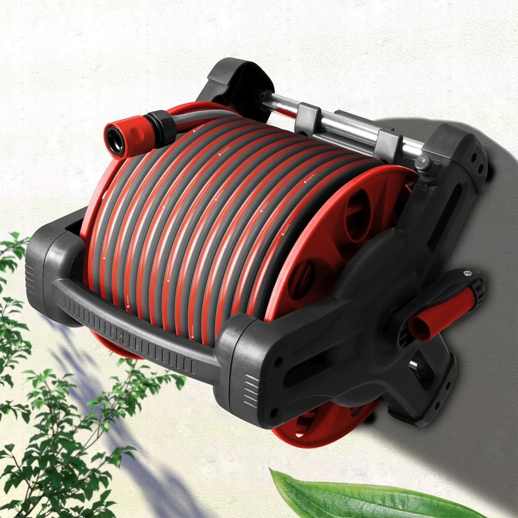 InternetovaZahrada Prenosný hadicový navijak Basic 30m - červený