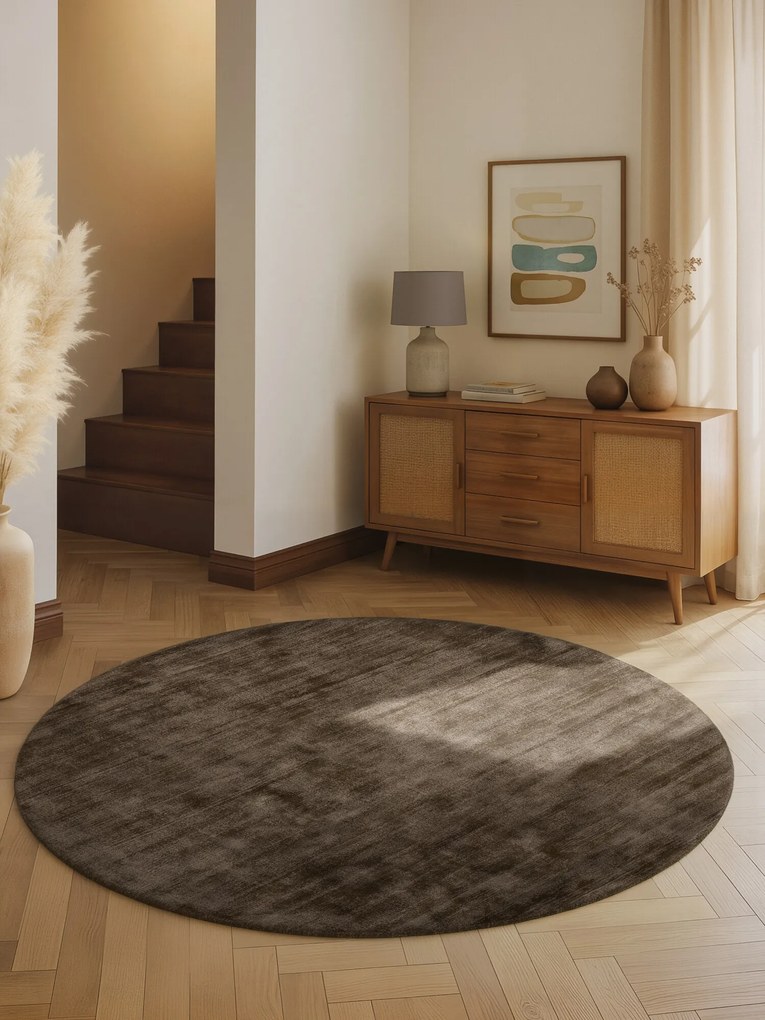 Vikosa, Kusový koberec Vikosa Jane 106297 Brown kruh, 120x120 (priemer) kruh, hnedá, detská izba