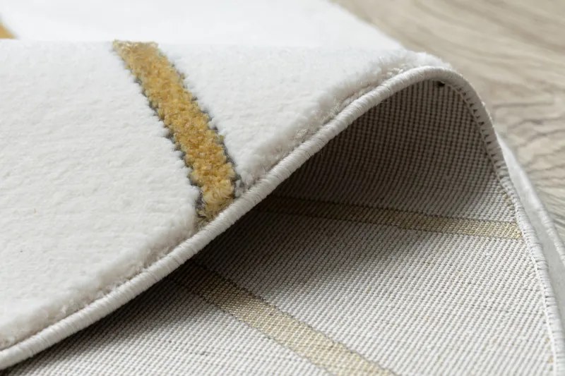 Kusový koberec Emerald 1013 cream and gold kruh, 120x120 (priemer) kruh, biela, obývacia izba, Dywany Łuszczów