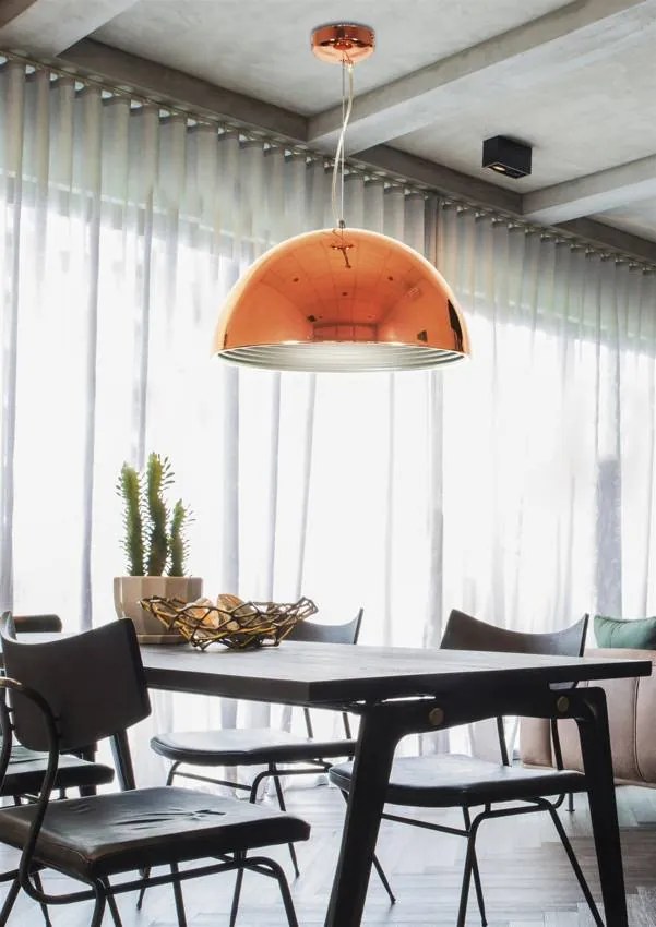 Candellux Medený závesný luster 40cm Amalfi pre žiarovku E27 31-26392