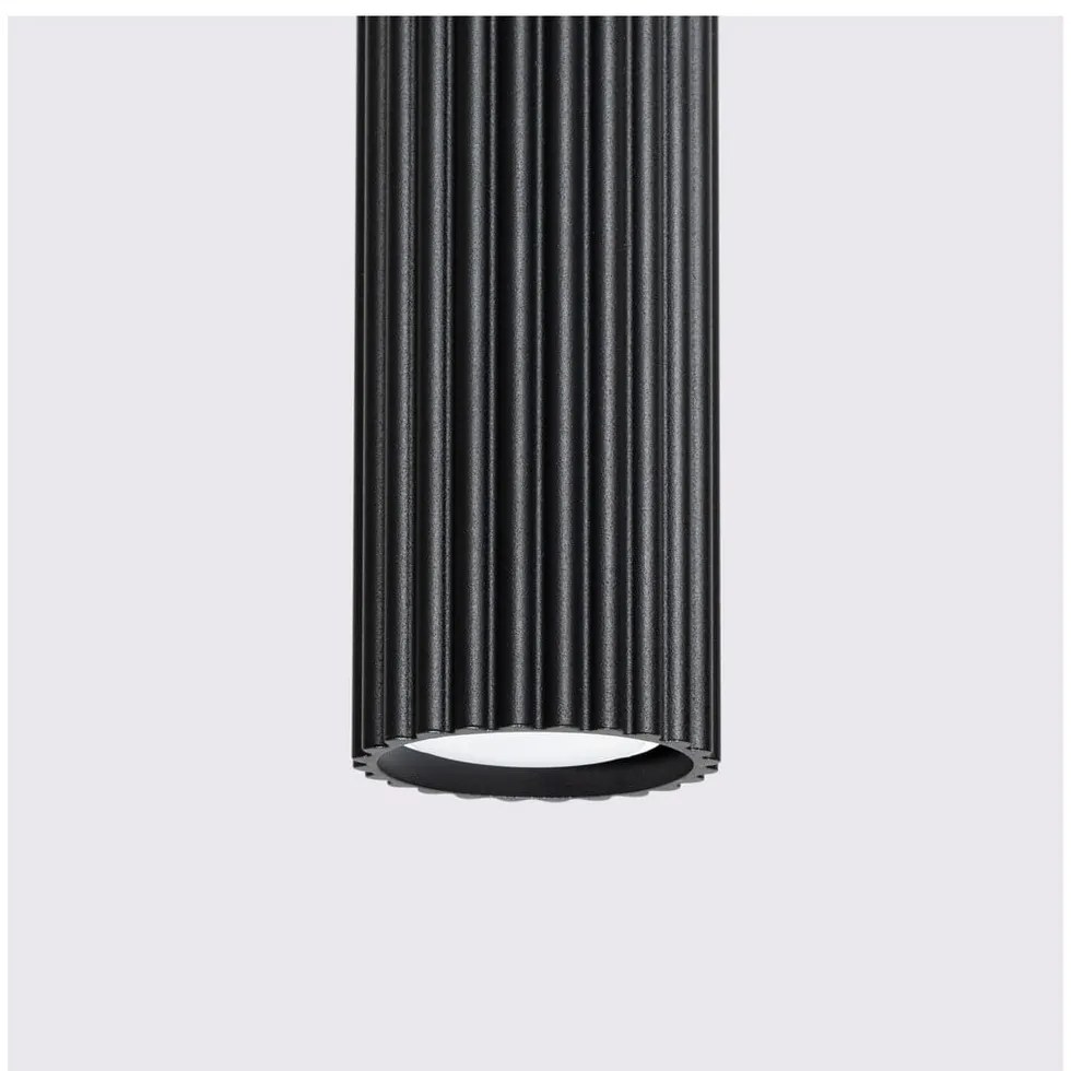 Čierne závesné svietidlo Gleam – Sollux