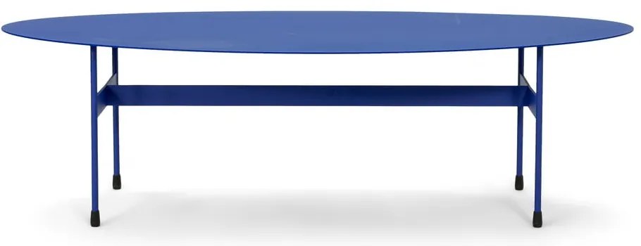 Modrý kovový konferenčný stolík 39x120 cm Mira – Spinder Design