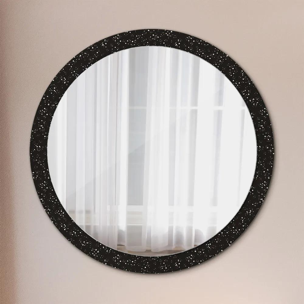 Okrúhle ozdobné zrkadlo na stenu Chaotické bodky fi 100 cm