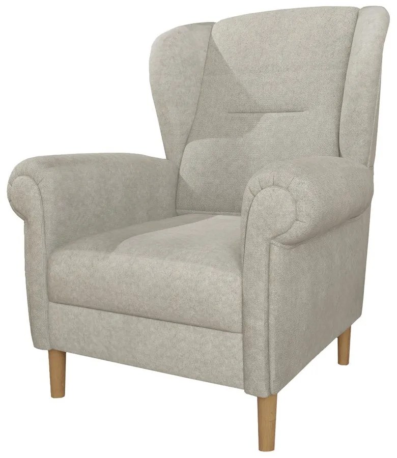 Béžové kreslo ušiak Swan – Ropez