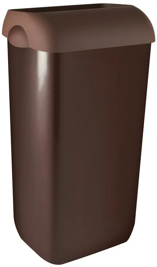 MARPLAST MARPLAST, COLORED nástenný odpadkový kôš s vekom 23l, ABS, hnedá, A74201MA-2