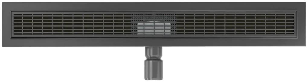 Sprchový žľab MAXMAX GRID BLACK - čierny