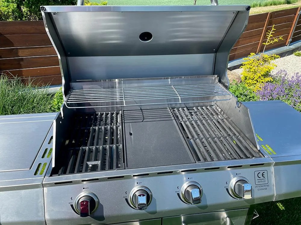 Plynový nerezový BBQ gril s bočným horákom Avenberg PRESTON