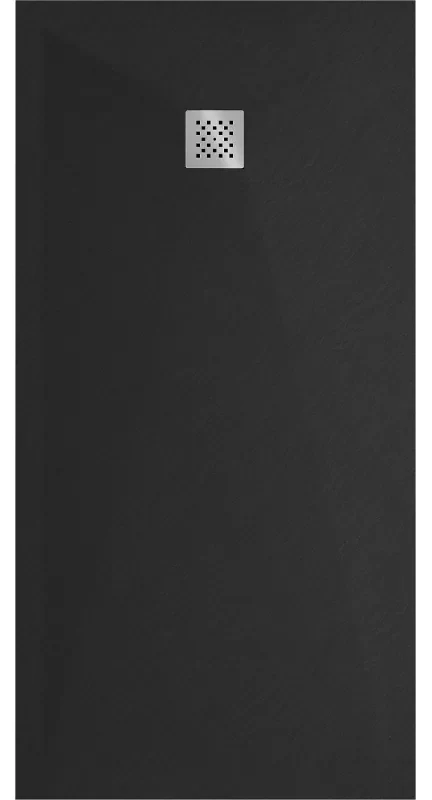Mexen Stone+, obdĺžniková vanička z minerálneho kompozitu 200 x 90 cm, čierna matná, 44709020