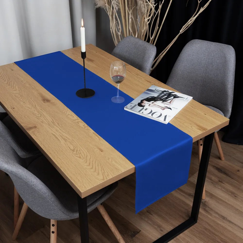 Biante Saténový behúň na stôl polyesterový Satén LUX-053 Kráľovská modrá 45x120 cm