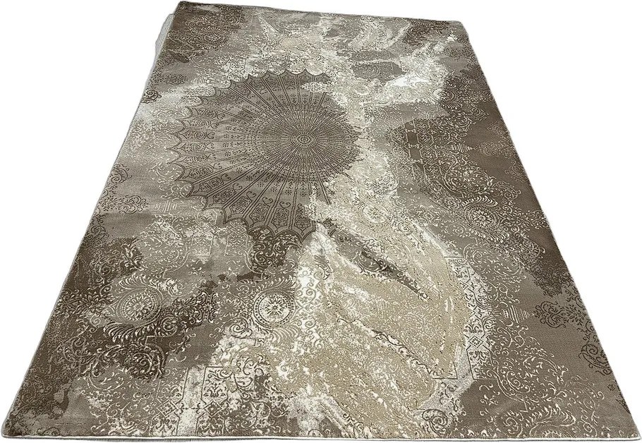 HU Hnedý moderný koberec Glamour 27237-Vizion Rozmer: 60x110 cm