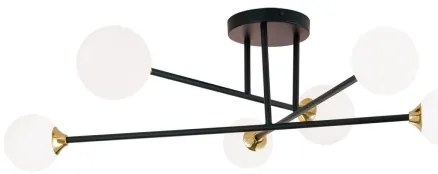 Orion DL 7-786/6 - Prisadený luster SNOWWHITE 6xG9/20W/230V pr. 84 cm čierna/zlatá