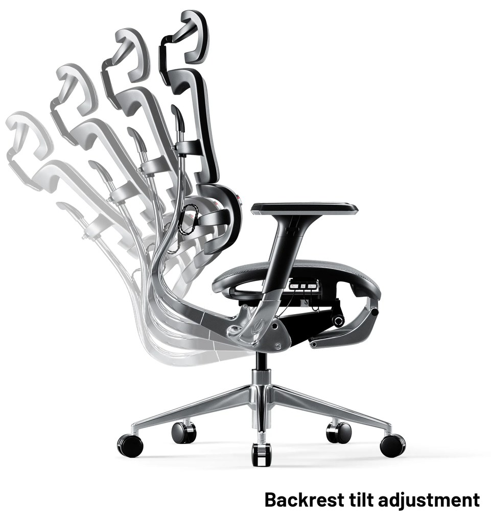 Kancelárska ergonomická stolička Diablo V-Master, čierno-šedá
