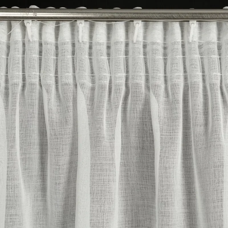 Dekorstudio Hotová etamínová záclona KLEO zdobená lesklými kryštálmi 350x260cm biela