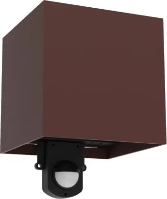Brilagi - LED vonkajšie nástenné svietidlo so senzorom CUBE LED/6W/230V hnedé IP65