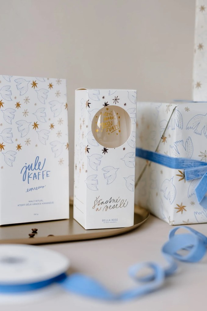 Bella Rose Pohár na víno Štěstí, zdraví, pokoj svatý + vianočná krabička