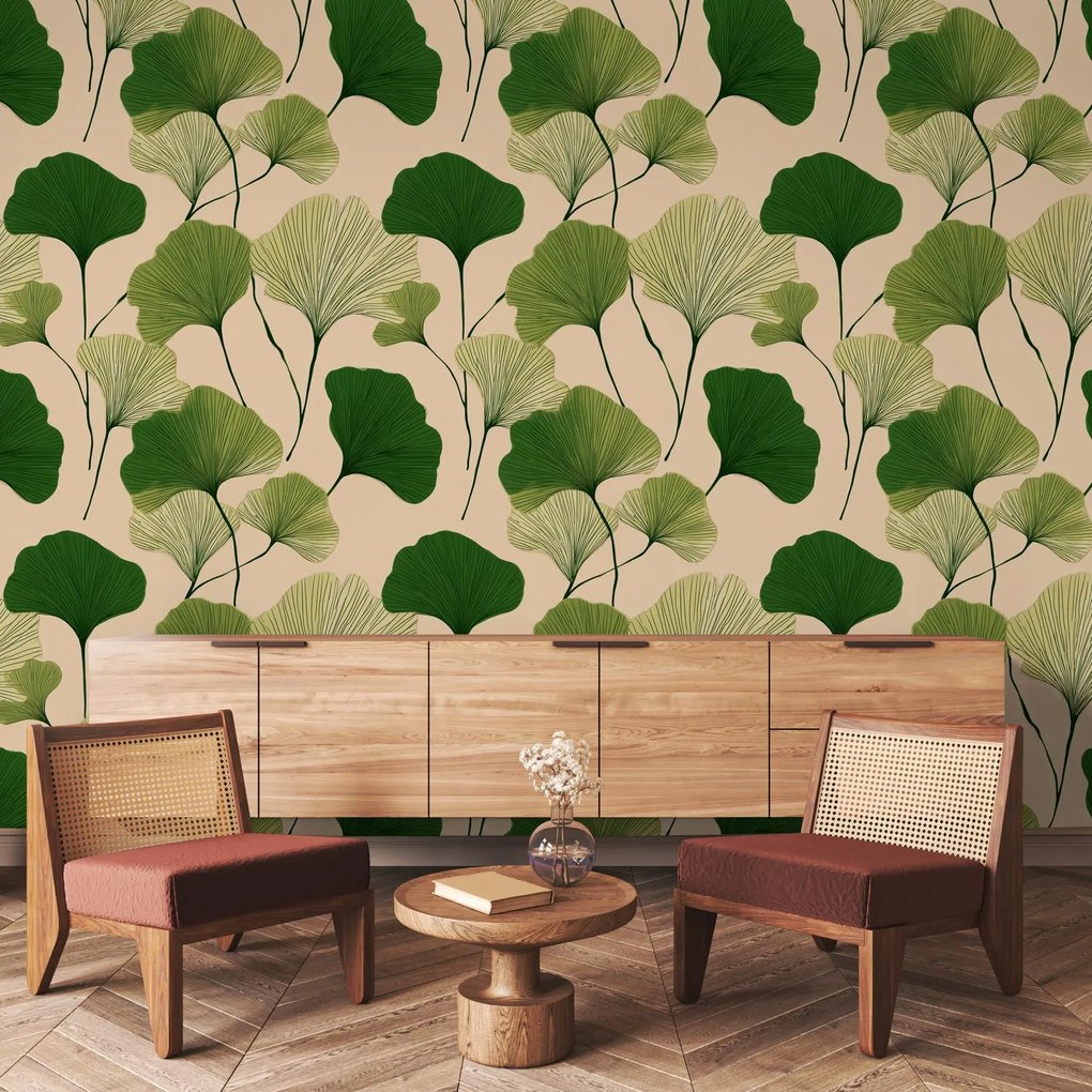 Fototapeta - Ginko zelené listy (147x102 cm)