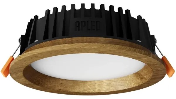 APLED - LED Podhľadové RONDO WOODLINE LED/6W/230V 3000K pr. 15 cm dub masív