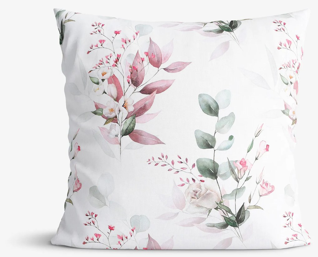 Goldea bavlnená obliečka na vankúš deluxe - nežné ruže 50 x 50 cm