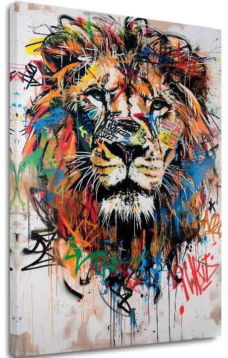 Obraz Graffiti Lion | Talianske plátno