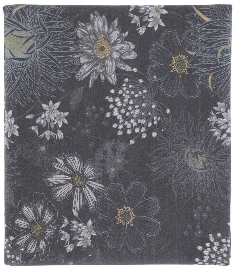 Krémový bavlnený obrus s kvetmi Aix Wild Flowers - 140*240 cm