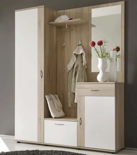 Predsieňová stena Patent, dub sonoma/biela