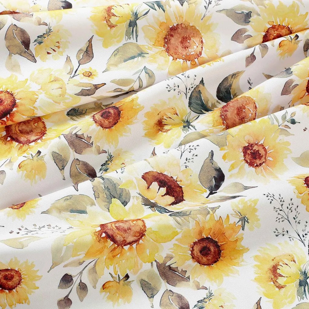 Goldea dekoračná obliečka na vankúš - kvety slnečnice 45 x 45 cm