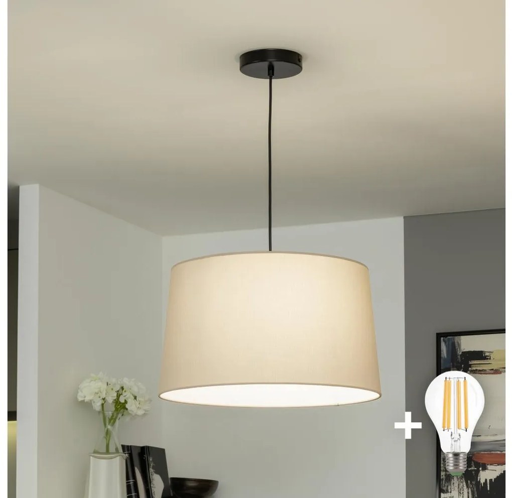 Brilagi - LED luster na lanku CERIA 1xE27/40W/230V, pr. 45 cm, béžový