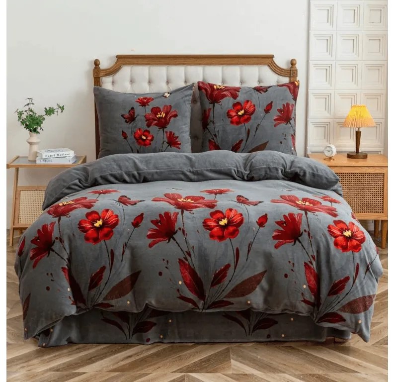 Obliečky mikroplyš REDFLOWA sivá Rozmer obliečky: 70 x 80 cm | 140 x 200 cm