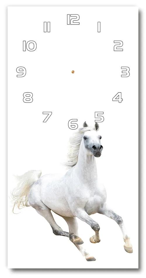 Nástenné hodiny Biely kôň v cvale pl_zsp_30x60_f_99028092