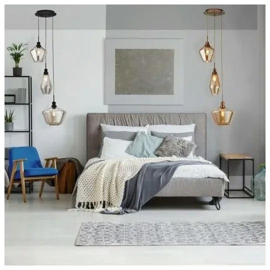 Searchlight 5423-3BK - Luster na lanku MIA 3xE27/60W/230V čierna