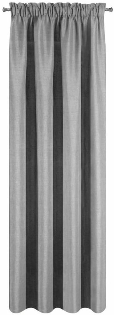 Dekoračný jednofarebný záves na štipce sivej farby